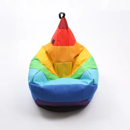 popular rainbow patchwork beanbag made by Oskar Perek for kids