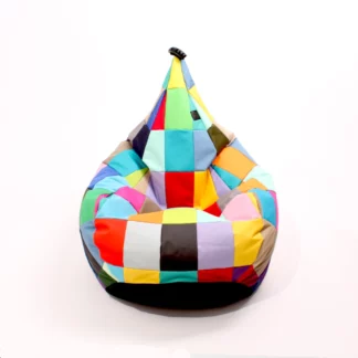colorful patchwork beanbag made by Oskar Perek named joker